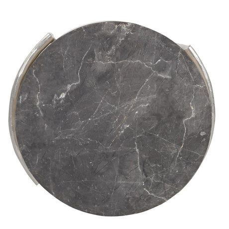 Honor Whitewash/Gray Stone Round End Table - Ornate Home