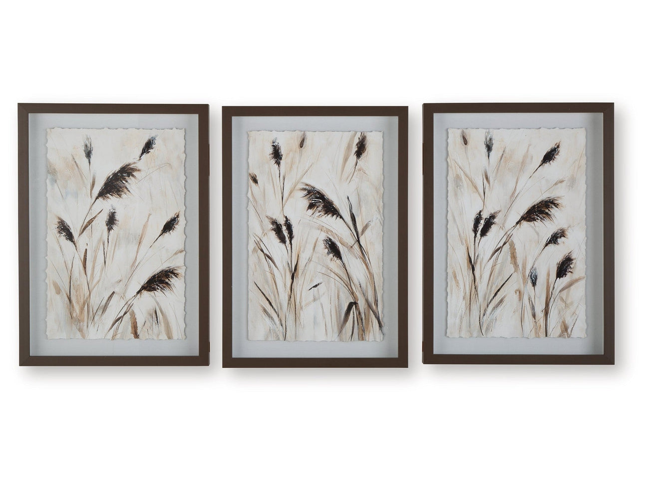 Honslow Brown/Black/White Wall Art Set (Set of 3) (Online Special Price) - Ornate Home