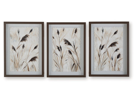 Honslow Brown/Black/White Wall Art Set (Set of 3) (Online Special Price) - Ornate Home