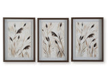 Honslow Brown/Black/White Wall Art Set (Set of 3) - Ornate Home