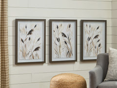 Honslow Brown/Black/White Wall Art Set (Set of 3) - Ornate Home