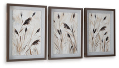 Honslow Brown/Black/White Wall Art Set (Set of 3) - Ornate Home