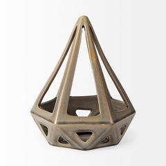 Hood Bronze Geometric Ceramic Object - Ornate Home