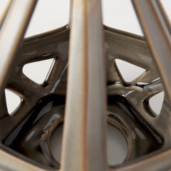 Hood Bronze Geometric Ceramic Object - Ornate Home