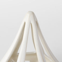 Hood White Geometric Ceramic Object - Ornate Home
