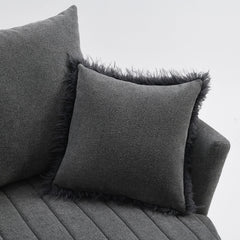 Hoople Dark Gray Swivel Chair - Ornate Home