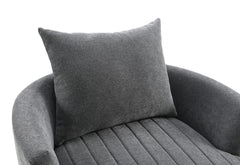 Hoople Dark Gray Swivel Chair - Ornate Home
