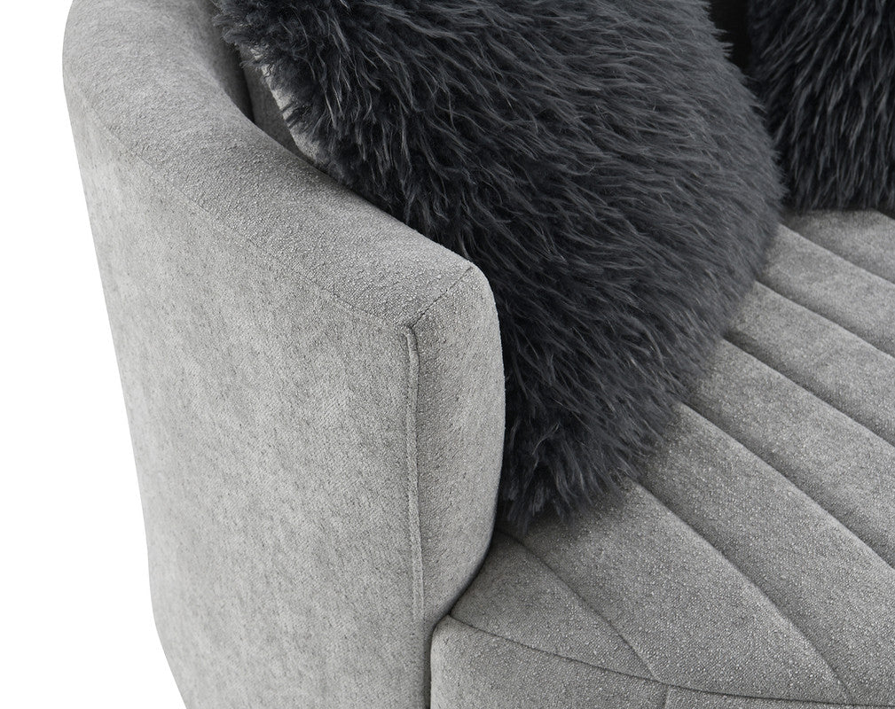 Hoople Light Gray Swivel Chair - Ornate Home