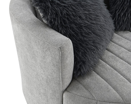 Hoople Light Gray Swivel Chair - Ornate Home