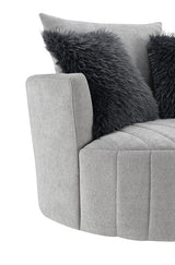 Hoople Light Gray Swivel Chair - Ornate Home
