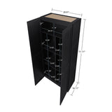 Hopkins Storage Closet 2.0 in Black - Ornate Home