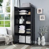 Hopkins Storage Closet 2.0 in Black - Ornate Home