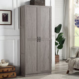 Hopkins Storage Closet 2.0 in Grey - Ornate Home