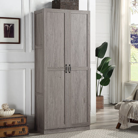 Hopkins Storage Closet 2.0 in Grey - Ornate Home