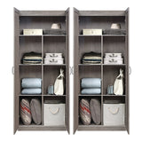 Hopkins Storage Closet 2.0 in Grey (set of 2) - Ornate Home