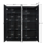 Hopkins Storage Closet 4.0 in Black (set of 2) - Ornate Home
