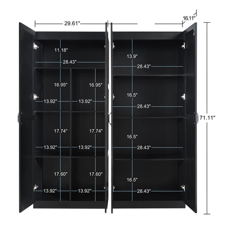Hopkins Storage Closet 4.0 in Black (set of 2) - Ornate Home