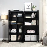 Hopkins Storage Closet 4.0 in Black (set of 2) - Ornate Home
