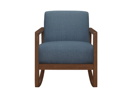 Horae Blue Rocker Accent Chair - Ornate Home