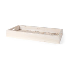 Horatio Natural Wood Rectangular Serving Tray - Ornate Home