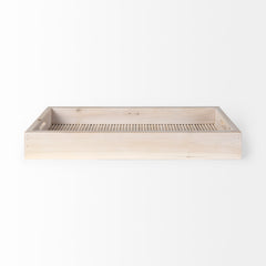 Horatio Natural Wood Rectangular Serving Tray - Ornate Home