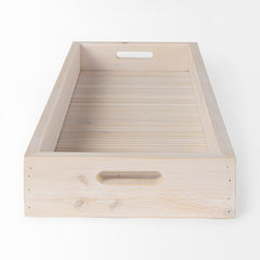 Horatio Natural Wood Rectangular Serving Tray - Ornate Home