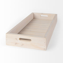 Horatio Natural Wood Rectangular Serving Tray - Ornate Home