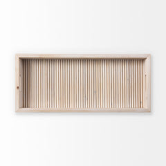 Horatio Natural Wood Rectangular Serving Tray - Ornate Home