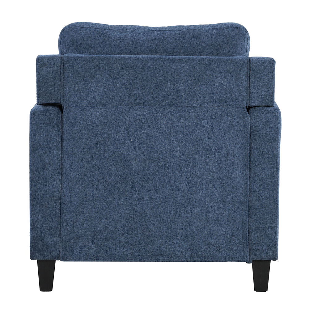 Horatio Navy Chenille Chair - Ornate Home