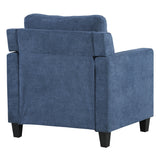 Horatio Navy Chenille Chair - Ornate Home