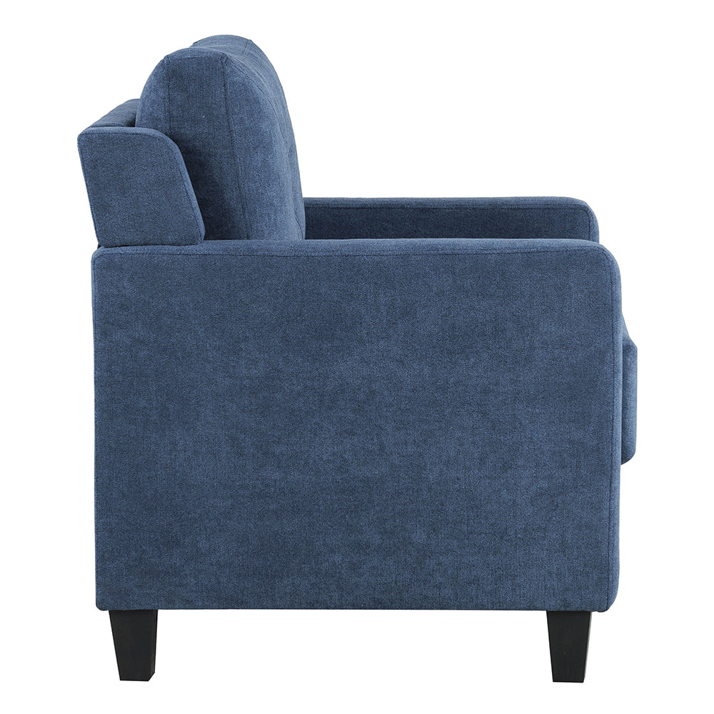 Horatio Navy Chenille Chair - Ornate Home