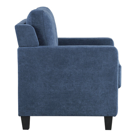 Horatio Navy Chenille Chair - Ornate Home