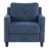 Horatio Navy Chenille Chair - Ornate Home