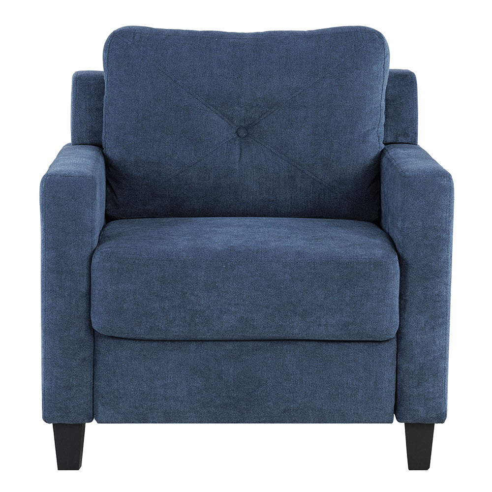 Horatio Navy Chenille Chair - Ornate Home