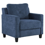 Horatio Navy Chenille Chair - Ornate Home