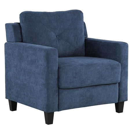 Horatio Navy Chenille Chair - Ornate Home