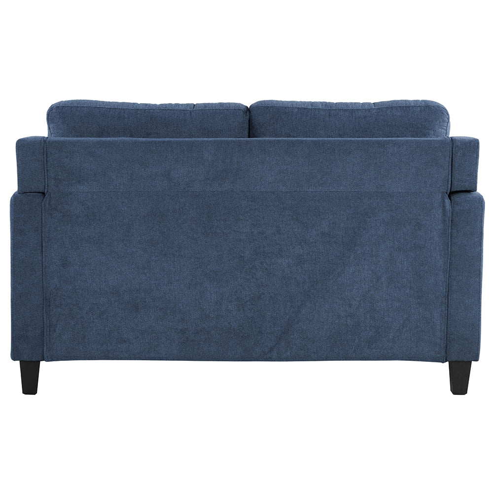 Horatio Navy Chenille Loveseat - Ornate Home