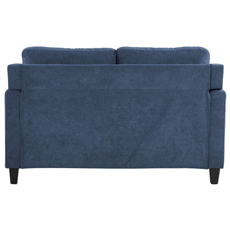 Horatio Navy Chenille Loveseat - Ornate Home