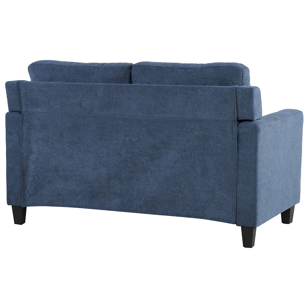 Horatio Navy Chenille Loveseat - Ornate Home