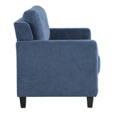 Horatio Navy Chenille Loveseat - Ornate Home