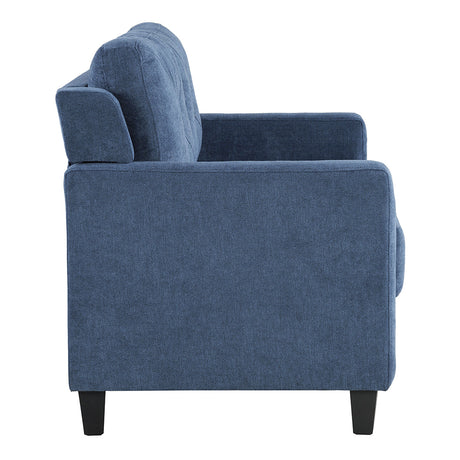 Horatio Navy Chenille Loveseat - Ornate Home