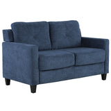 Horatio Navy Chenille Loveseat - Ornate Home