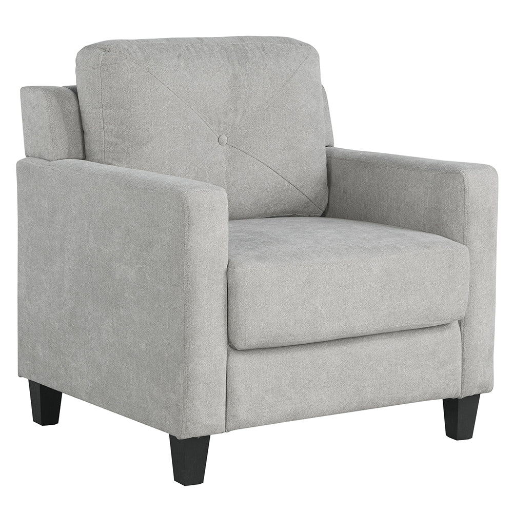 Horatio Taupe Chenille Chair - Ornate Home