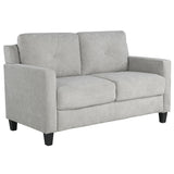 Horatio Taupe Chenille Loveseat - Ornate Home