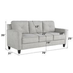 Horatio Taupe Chenille Sofa - Ornate Home