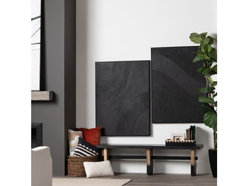 Horizon Black/Tan Bench - Ornate Home