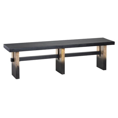 Horizon Black/Tan Bench - Ornate Home