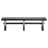 Horizon Black/Tan Bench - Ornate Home