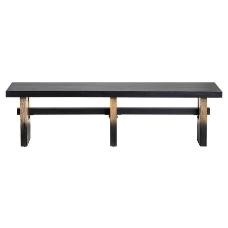 Horizon Black/Tan Bench - Ornate Home
