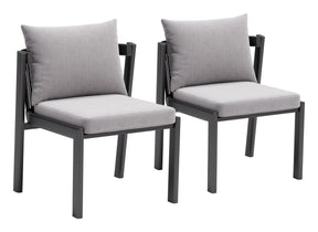 Horizon Gray Outdoor Dining Chair (Set of 2) - Ornate Home